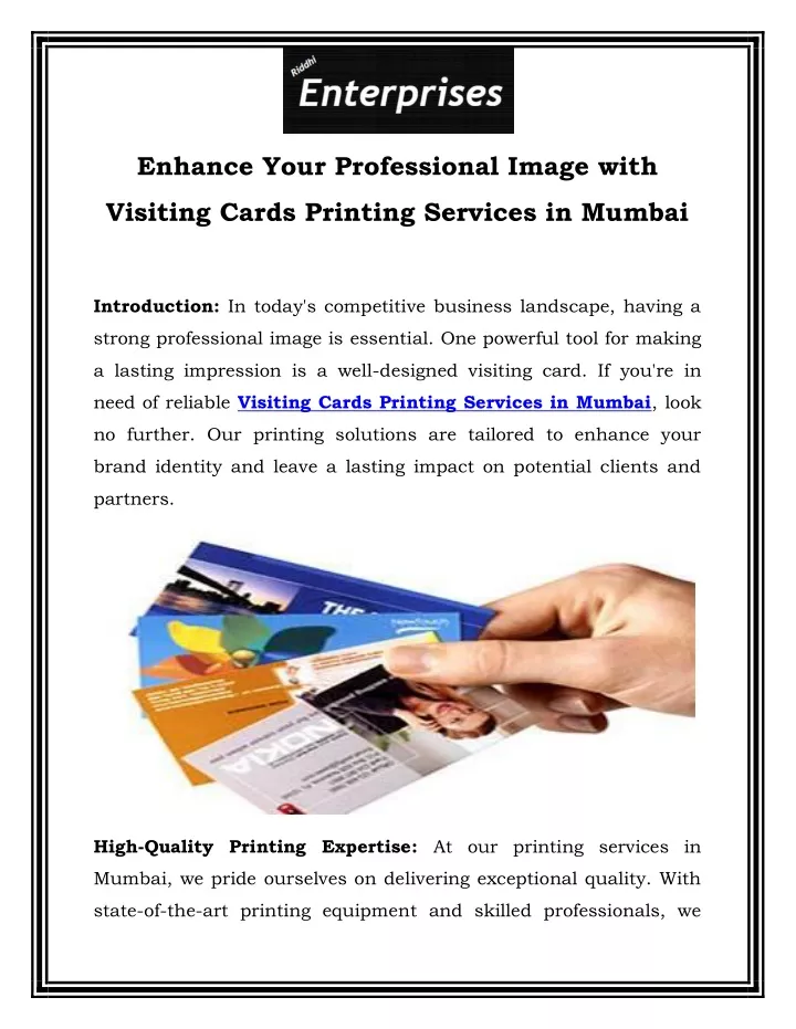 enhance your professional image with