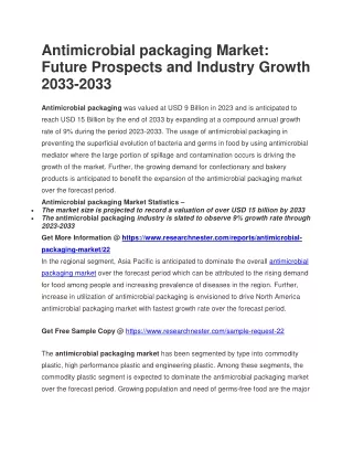 antimicrobial packaging market future prospects