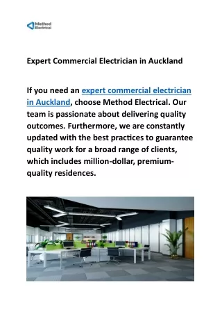 Expert Commercial Electrician in Auckland