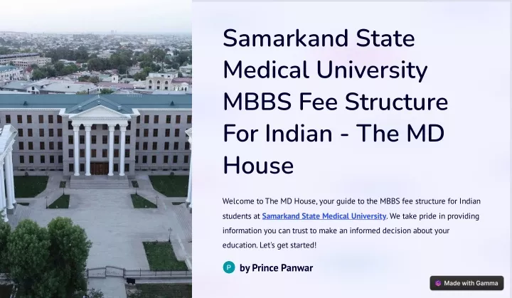 samarkand state medical university mbbs
