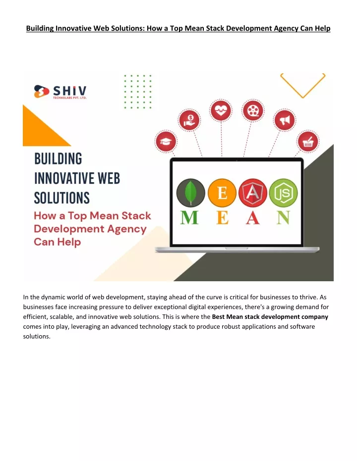 building innovative web solutions how a top mean