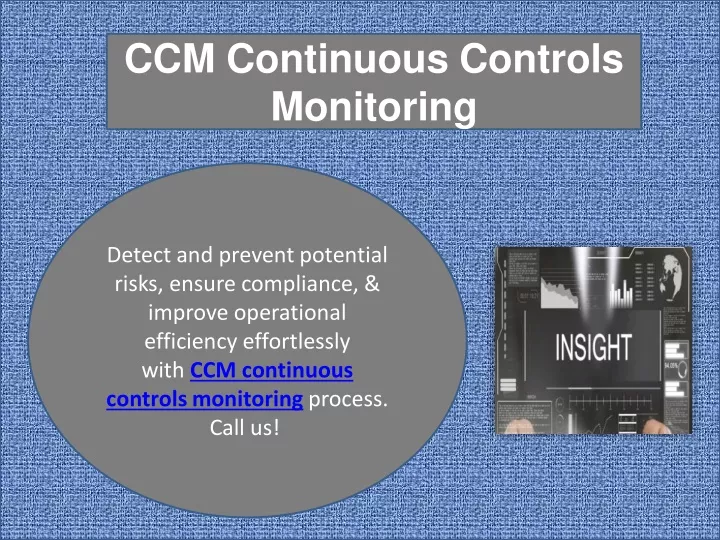 ccm continuous controls monitoring