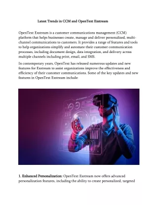 latest trends in ccm and opentext exstre latest