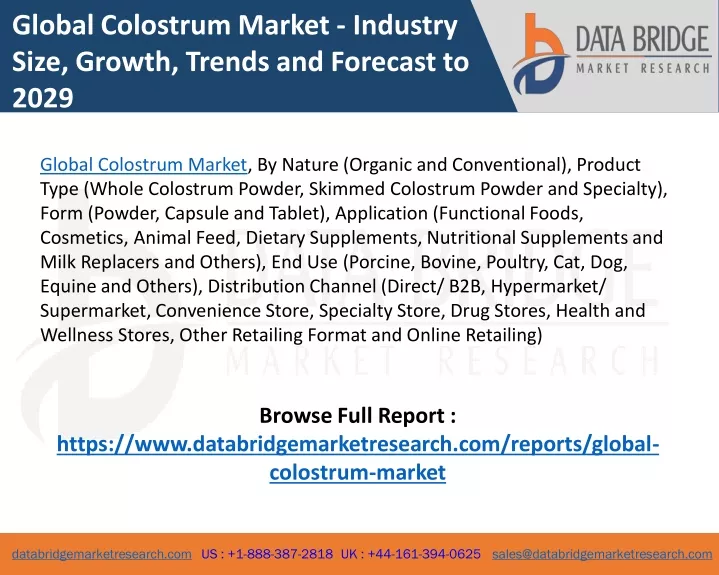 global colostrum market industry size growth