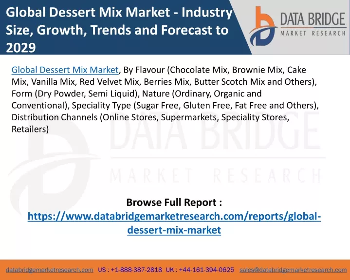 global dessert mix market industry size growth