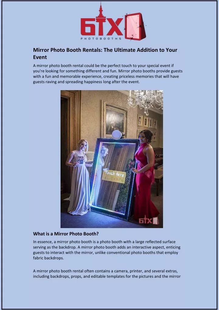 mirror photo booth rentals the ultimate addition