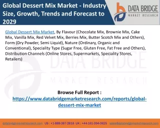 global dessert mix market industry size growth