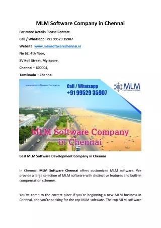 MLM Software Company in Chennai