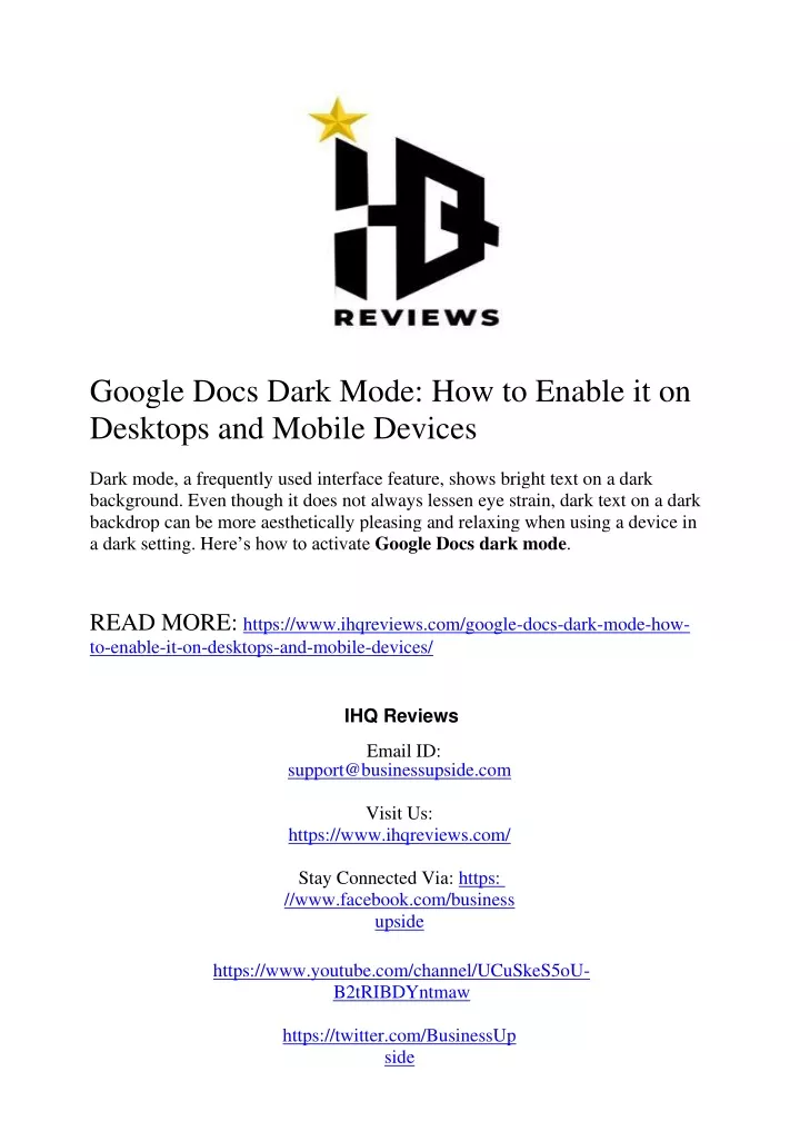 google docs dark mode how to enable