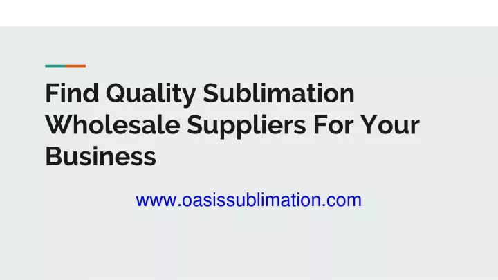 find quality sublimation wholesale suppliers for your business