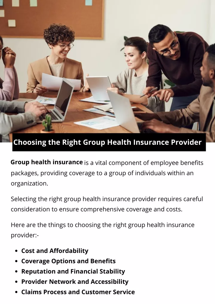 choosing the right group health insurance provider
