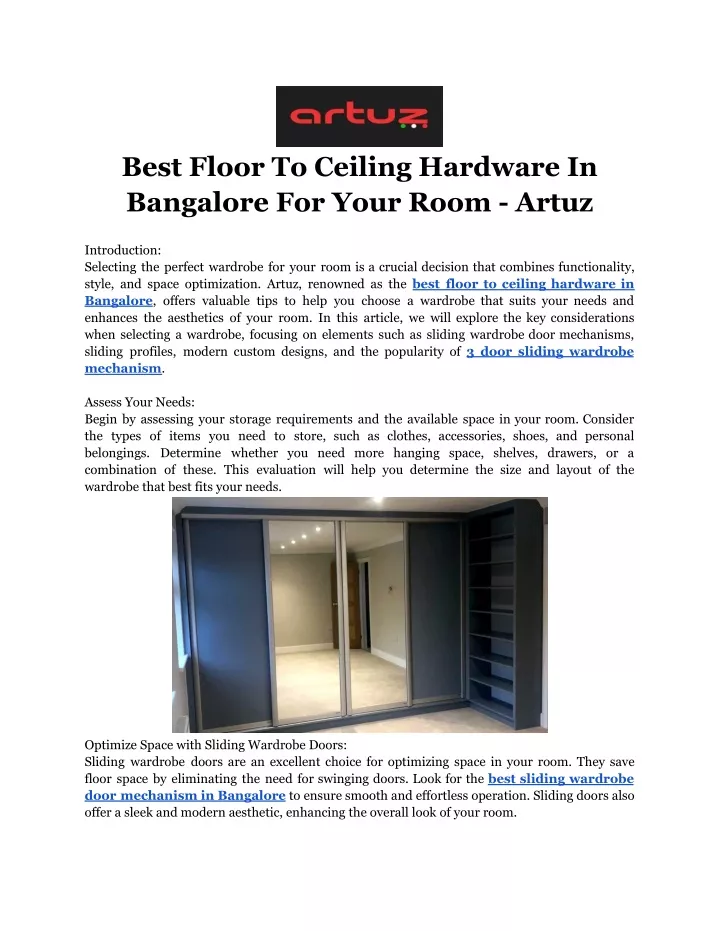 best floor to ceiling hardware in bangalore