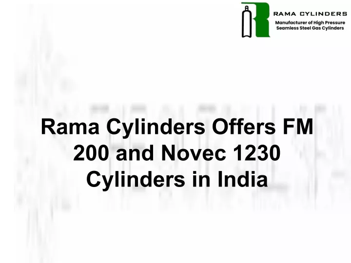 rama cylinders offers fm 200 and novec 1230