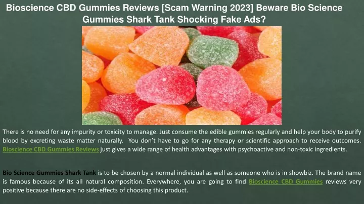 bioscience cbd gummies reviews scam warning 2023