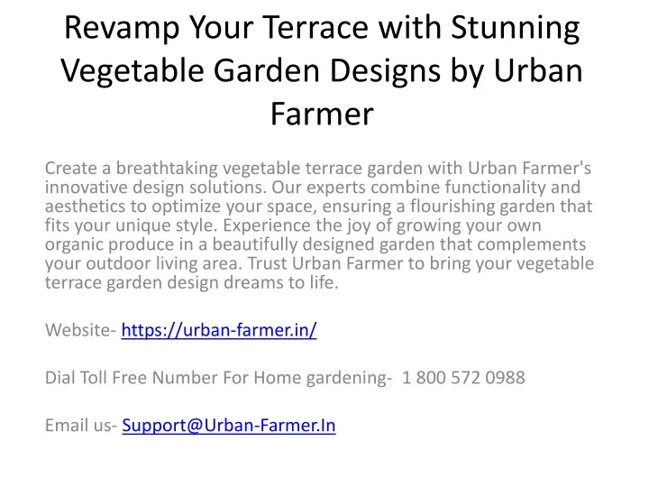 revamp your terrace with stunning vegetable garden designs by urban farmer