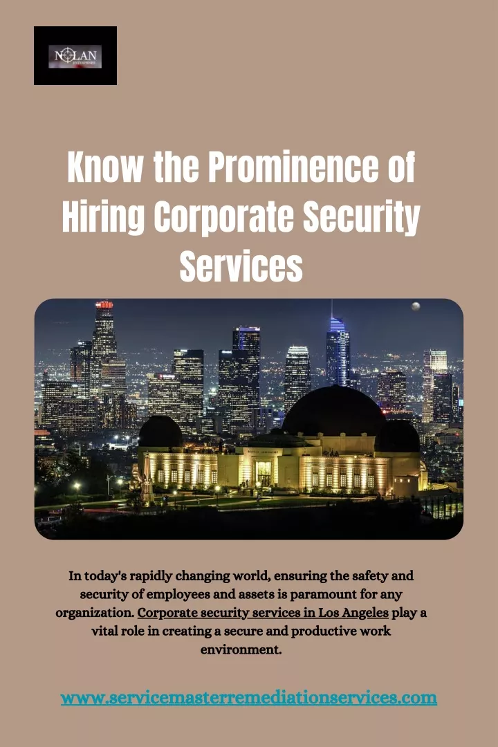 know the prominence of hiring corporate security