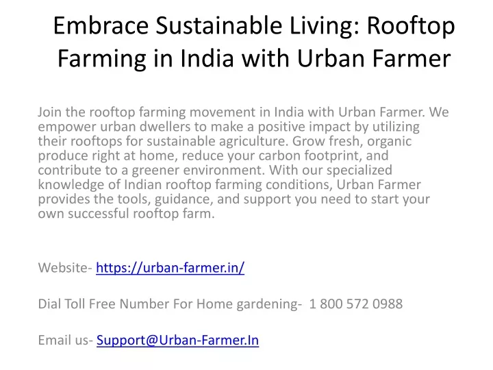 embrace sustainable living rooftop farming in india with urban farmer
