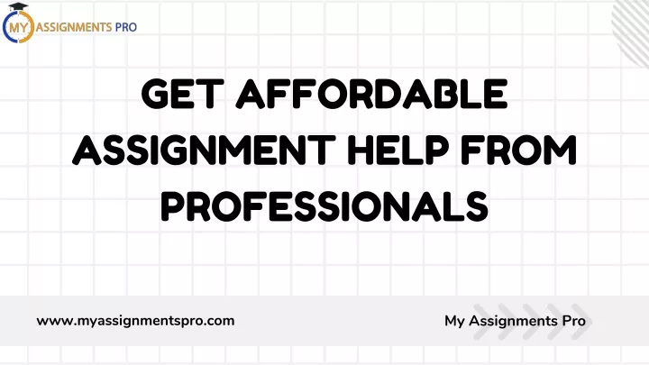get affordable assignment help from professionals