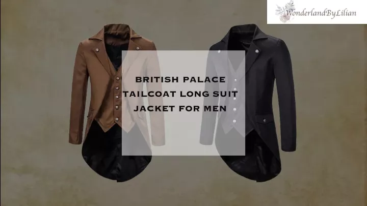 british palace tailcoat long suit jacket for men