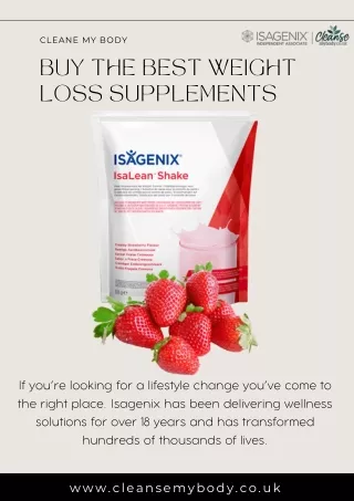 Buy the Best Weight Loss Supplement | Cleanse My Body