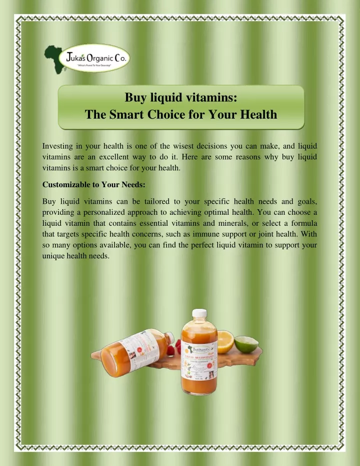 buy liquid vitamins the smart choice for your