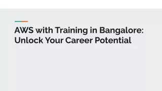 AWS training in bangalore