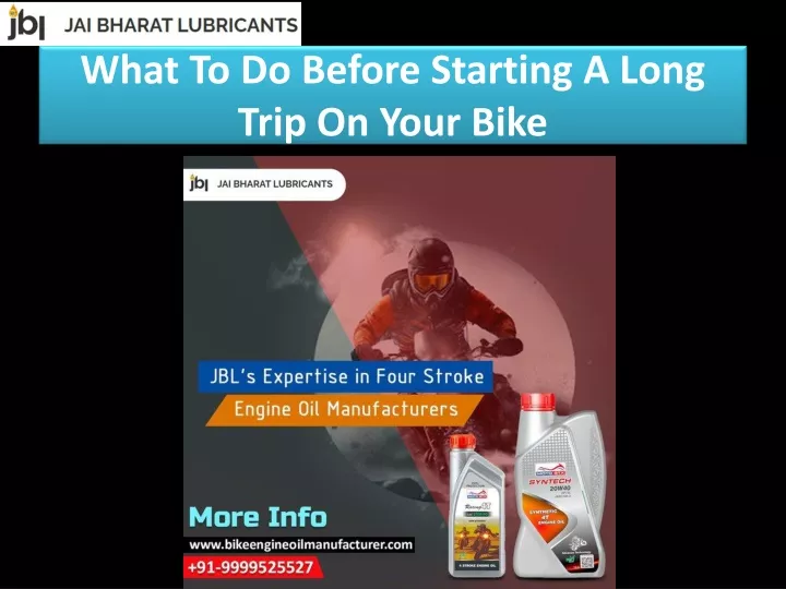 what to do before starting a long trip on your bike