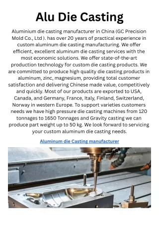 Alu Die Casting