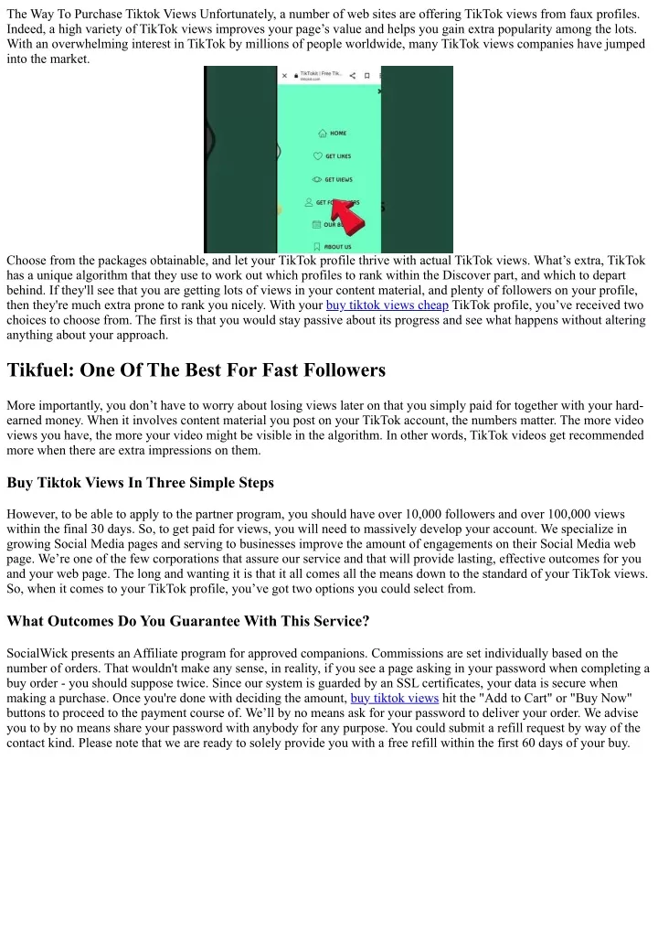 the way to purchase tiktok views unfortunately
