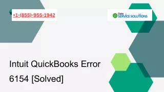 Resolving Intuit QuickBooks Error 6154