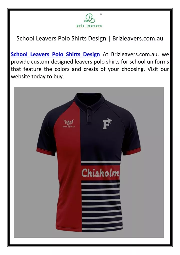 school leavers polo shirts design brizleavers