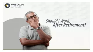 Should I Work, After Retirement_