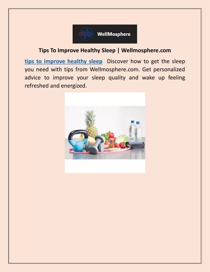 tips to improve healthy sleep wellmosphere com