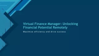 virtual finance manager unlocking financial potential remotely