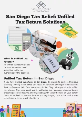 San Diego Tax Relief Unfiled Tax Return Solutions