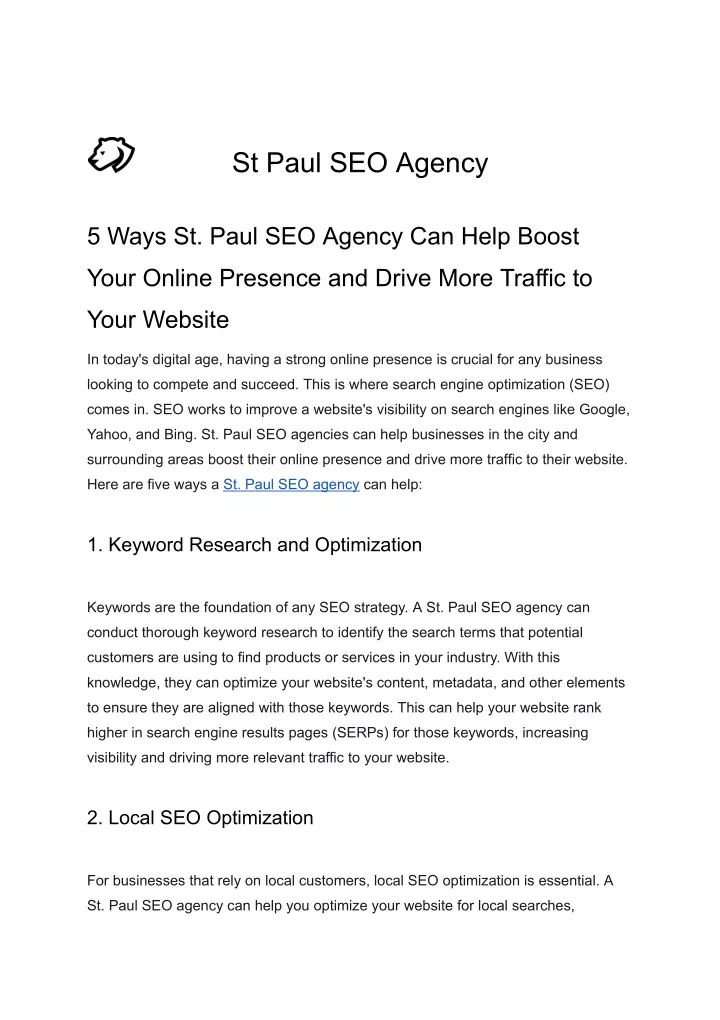 st paul seo agency