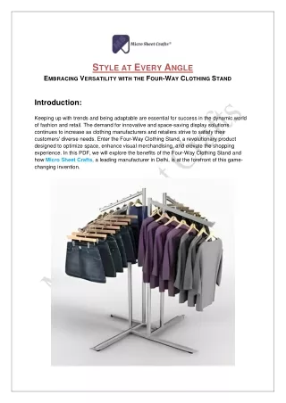 Style at Every Angle: Embracing Versatility with the Four-Way Clothing Stand