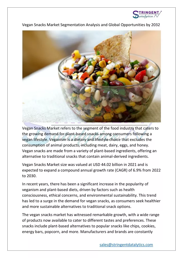 vegan snacks market segmentation analysis