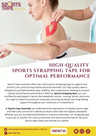 High-Quality Sports Strapping Tape for Optimal Performance