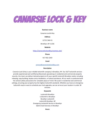 Canarsie Lock & Key