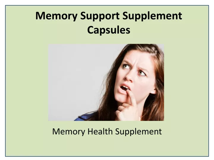 memory support supplement capsules