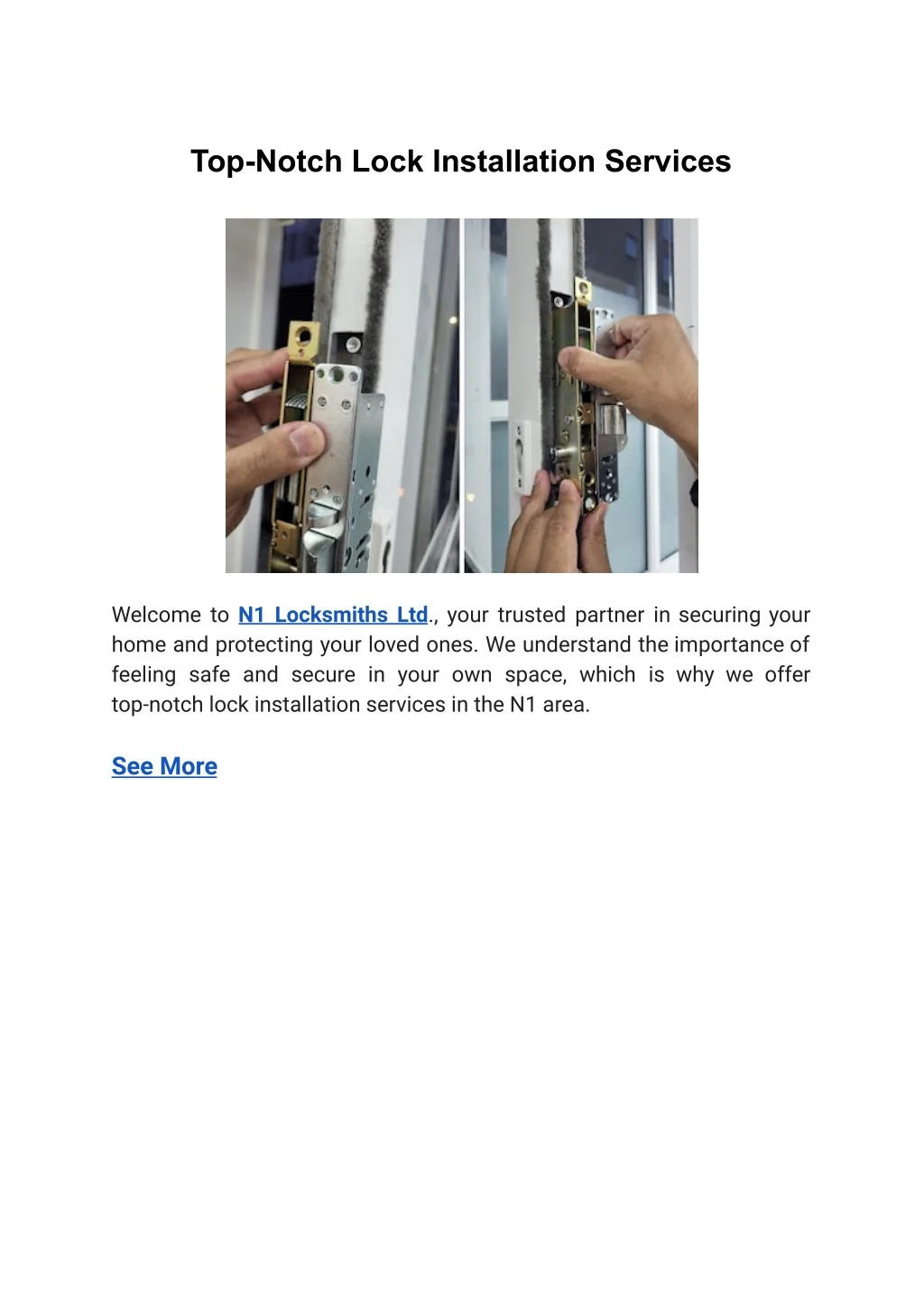 PPT - Top-Notch Lock Installation Services PowerPoint Presentation ...