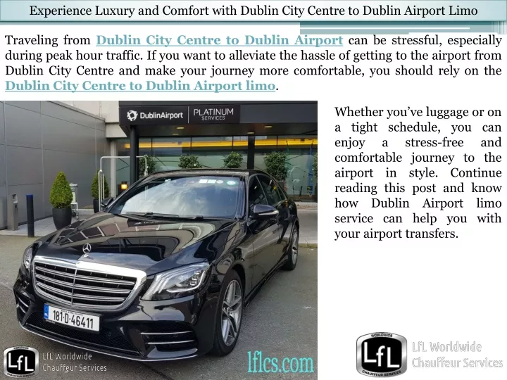 experience luxury and comfort with dublin city