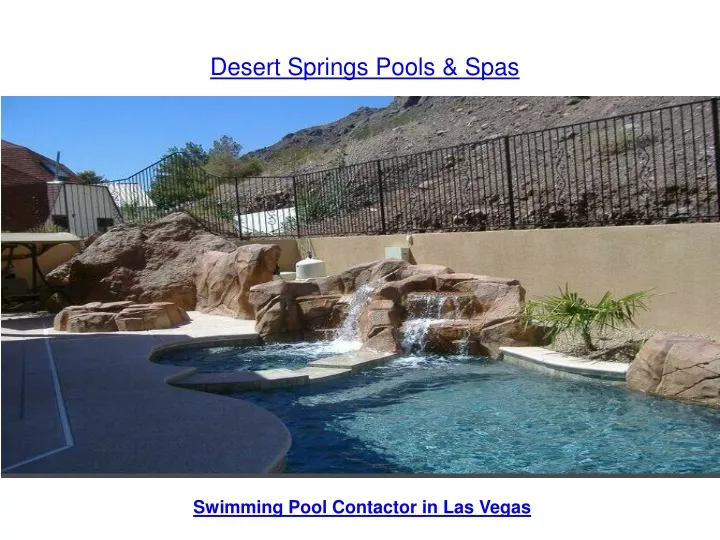 desert springs pools spas