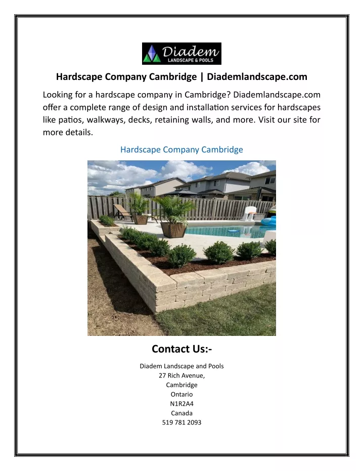 hardscape company cambridge diademlandscape com