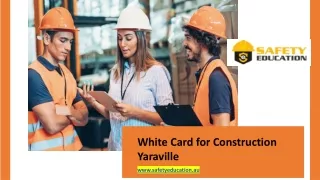 White Card for Construction Yaraville - Safety Education