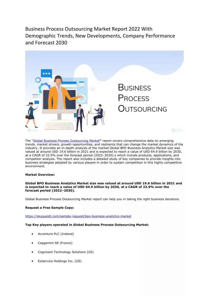 business process outsourcing market report 2022