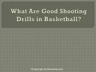 what are good shooting drills in basketball