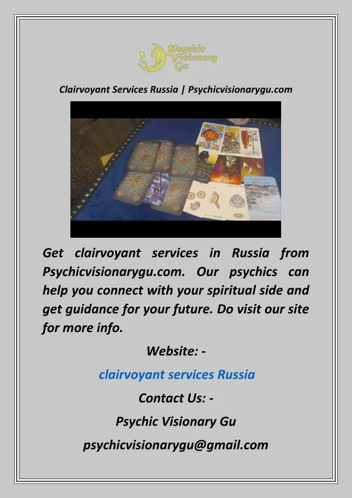 clairvoyant services russia psychicvisionarygu com