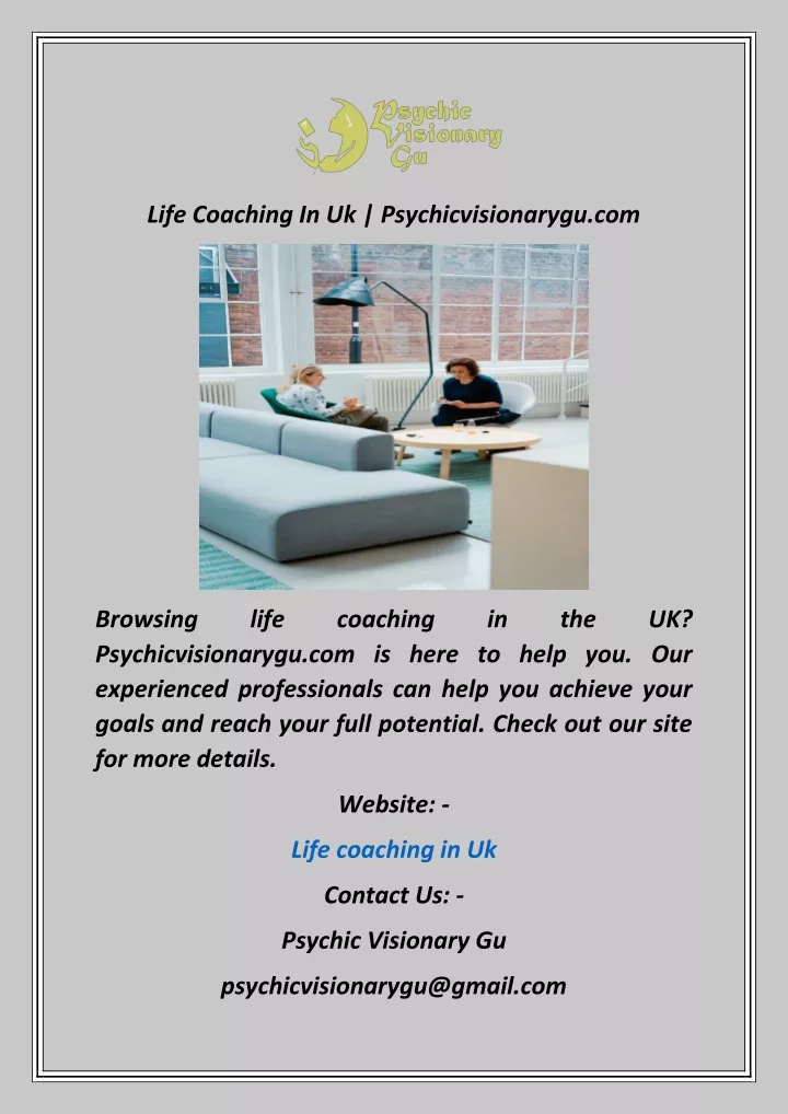 life coaching in uk psychicvisionarygu com